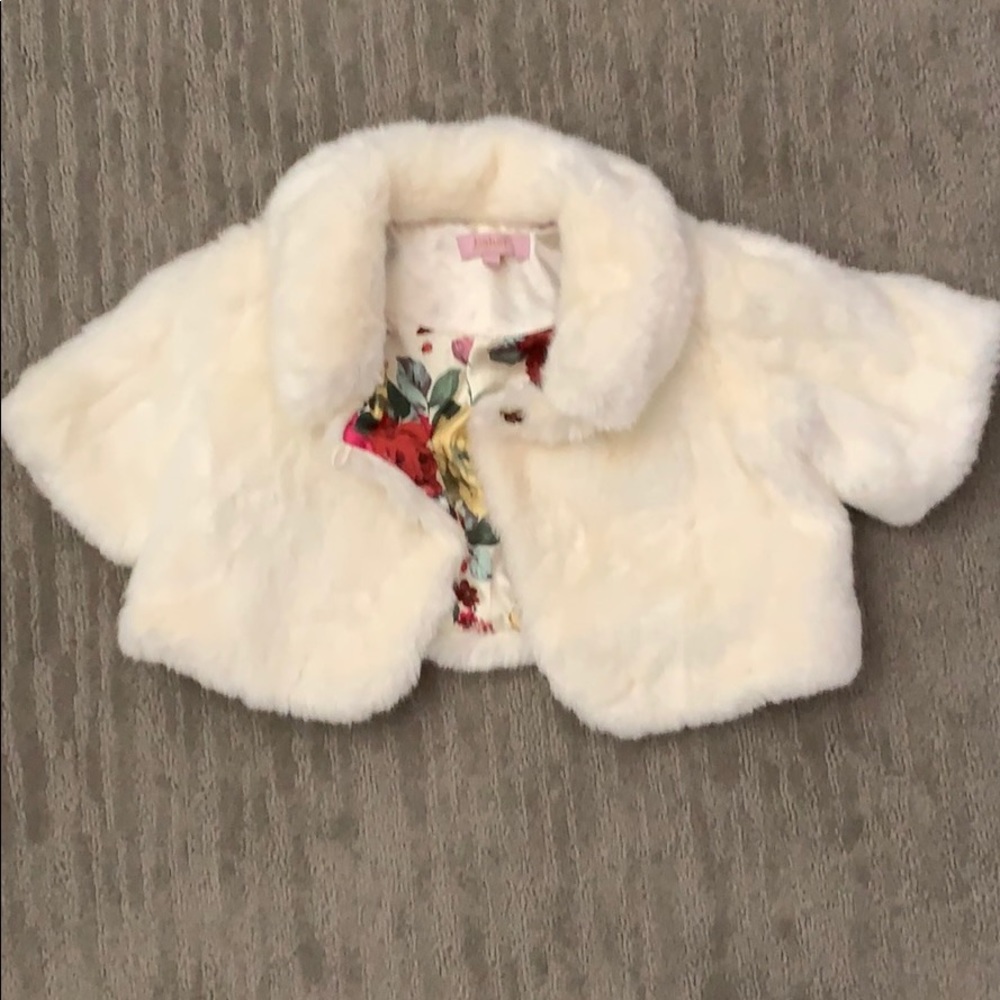 Toddler girl Ted Baker faux fur shaw 5Y